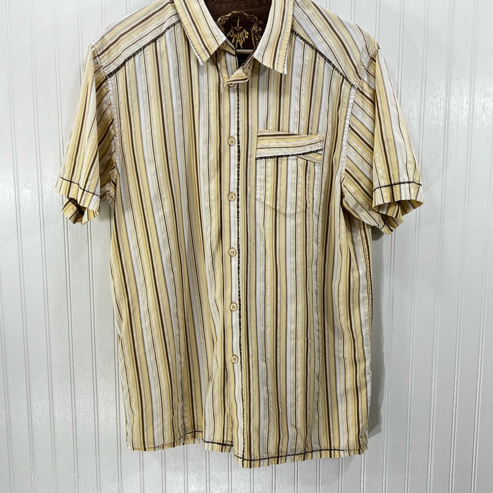 PrAna Men’s Short Sleeve Button-Up Shirt Bundle | Size Large | Boho Casual - Picture 4 of 16